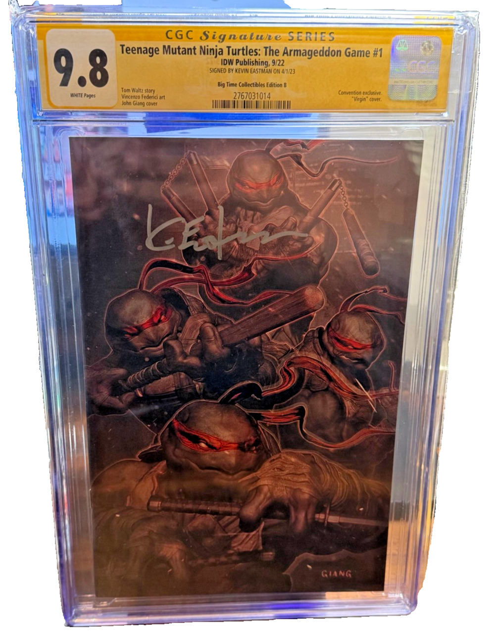 TMNT Armageddon Game 1 CGC 9.8 SS Signed Kevin Eastman John Giang Virgin
